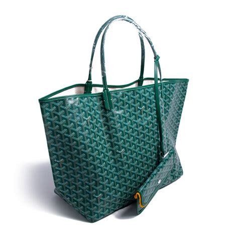 goyard shopper green|Goyard canvas bag.